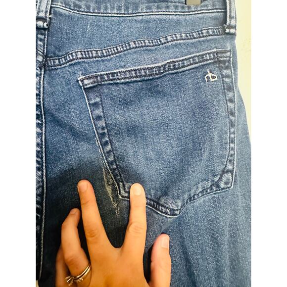 RAG & BONE Dark Wash Denim Dre Low Rise Subtle Cuff Boyfriend Jeans Size 26 - Picture 12 of 14
